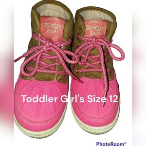 Oshkosh B'gosh Rafferty Toddler Pink/Brown Boots Size 12
